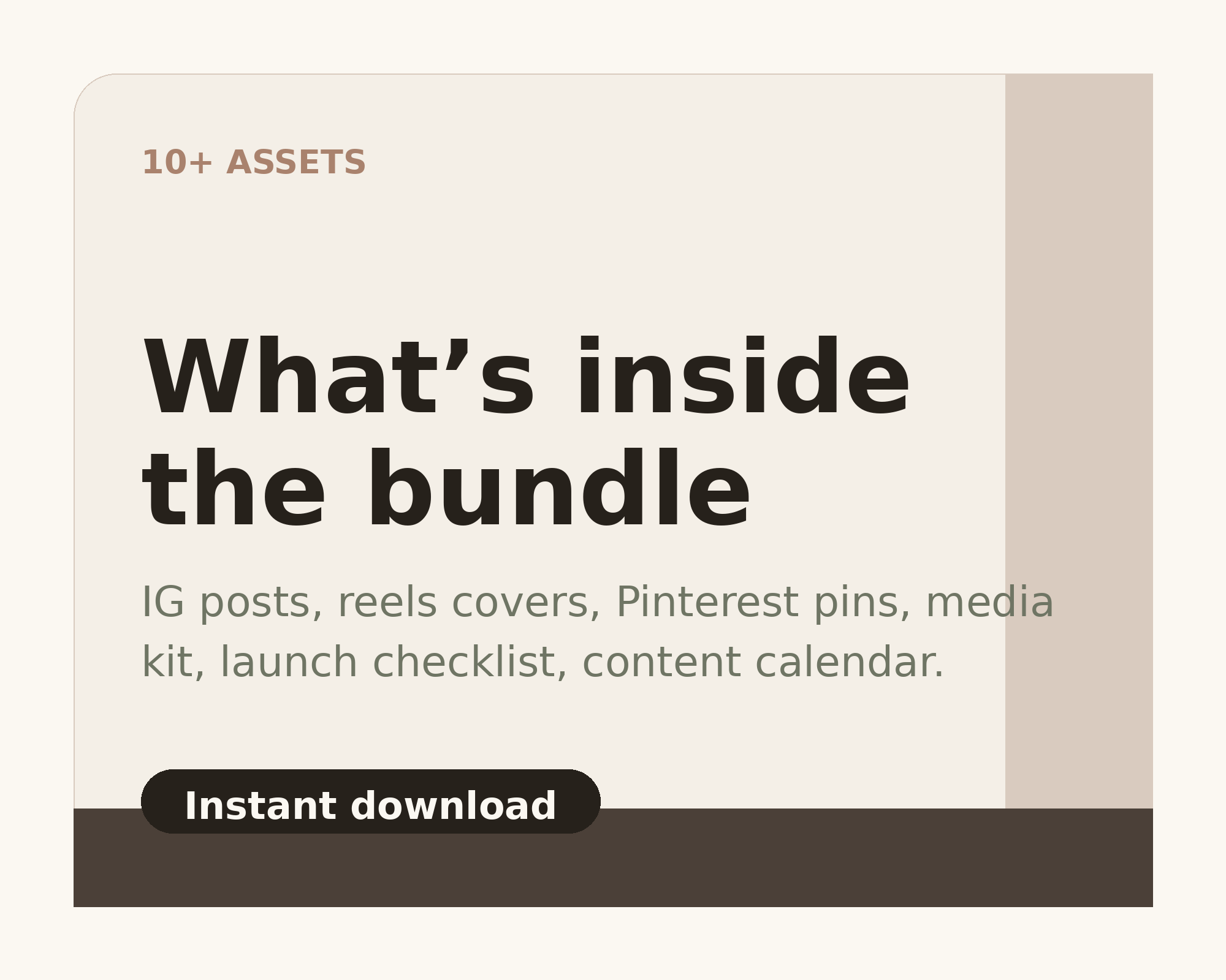 Preview of templates and files included in the QuietLaunch Creator Kit